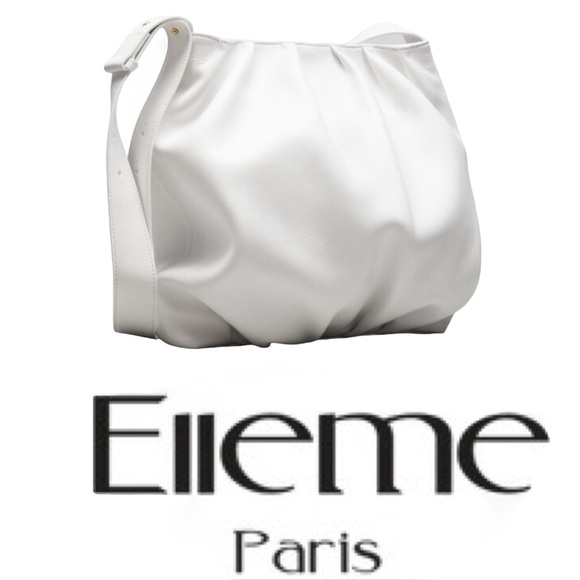 NWT Elleme Paris Vague Pleated Leather Tote Bag - Picture 1 of 9